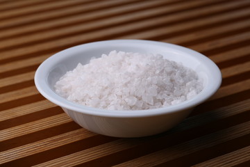 White salt. Close up