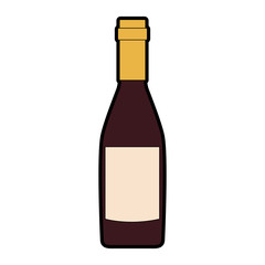 Wine bottle isolated icon vector illustration graphic design