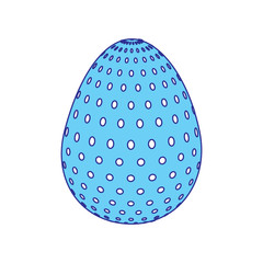 decorative easter egg ornament dotted vector illustration blue image