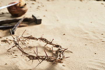 Crown of Thorns religious Easter background