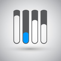Vector statusbars, flat design.