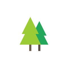 Fototapeta premium Camping & adventure icons - pine forest