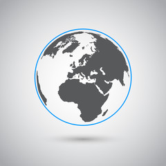 World vector symbol, flat design.