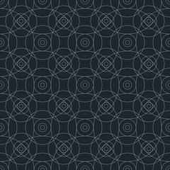black and white seamless pattern with circles