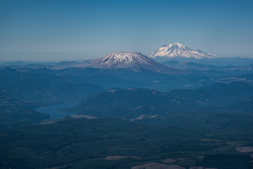 Fototapeta premium Aerial view of cascade mountains