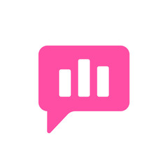 Bubble chat graph message icon