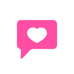 Bubble chat favorite heart like icon