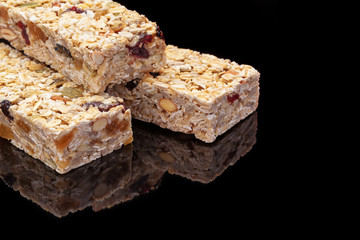 Granola bar with fruits and nuts