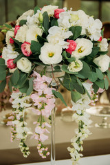Flower wedding bouquet from roses.