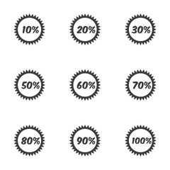 Discount icon. Discount Vector isolated on white background. Flat vector illustration in black. EPS 10