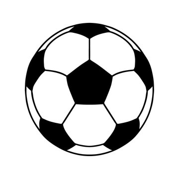 Soccer ball or football ball shape icon