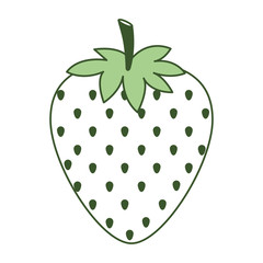 strawberries fresh fruit icon vector illustration design