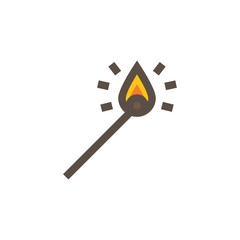 Camping & adventure icons - match stick