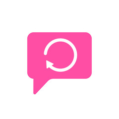 Bubble chat messsage refresh reload sync icon