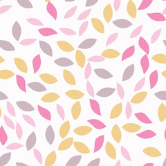 Seamless leaf pattern. Colorful background and textile template.