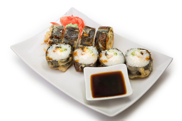 rolls on isolated white background