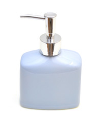 Ceramic Bottle Of Liquid Soap Dispenser On White Background