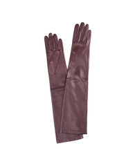 Women's gloves are brown in soft leather