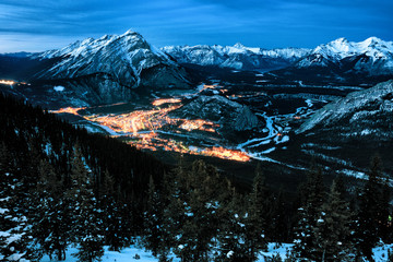 Banff at night