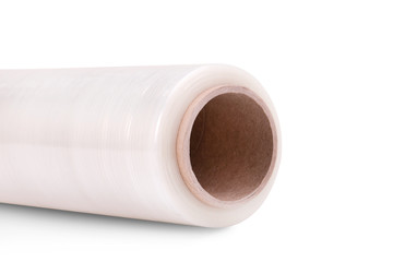 Roll of transparent stretch film