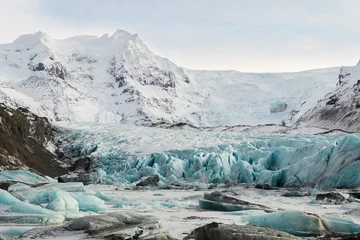 Crédence de cuisine en verre imprimé Glaciers Paysage gelé au glacier de vatnajokull, Islande
