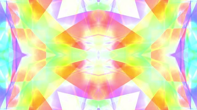 ornamental kaleidoscope soft crystal abstract animation seamless loop background New quality retro vintage holiday shape colorful universal motion dynamic animated joyful music cool video footage
