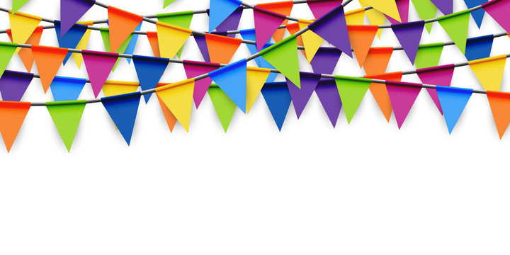 colored party garland background