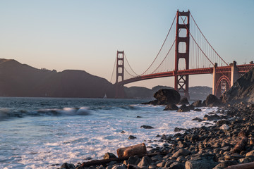 Golden Gate Bridge from beach