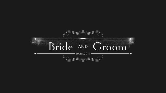 Bride & Groom Flourish Title