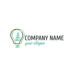 Simple lamp logo design for ecological company.