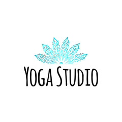 Graphic logo for yoga studio.