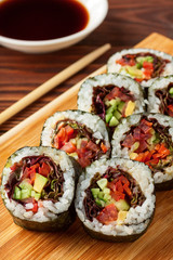 Japanese sushi rolls