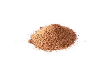 Pile cocoa powder isolated