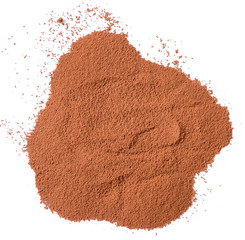 Pile cocoa powder isolated