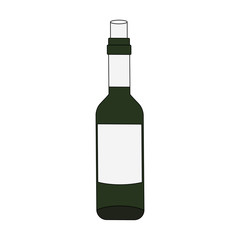 Wine bottle open icon vector illustration graphic design