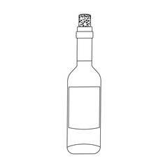Wine bottle open icon vector illustration graphic design