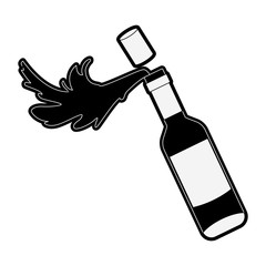 Wine bottle open icon vector illustration graphic design