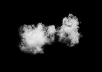 Single cloud isolated on black