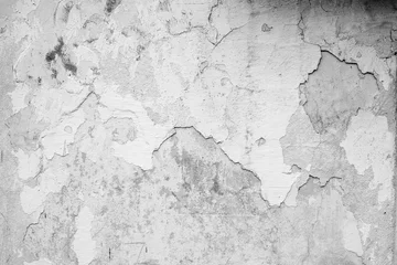 Papier peint adhésif Vieux mur texturé sale Fragment de mur avec rayures et fissures