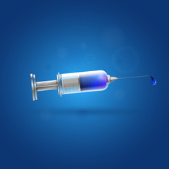 Syringe. Medical utensil for healing.