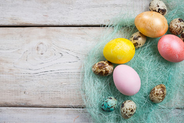 Easter background, Easter eggs.