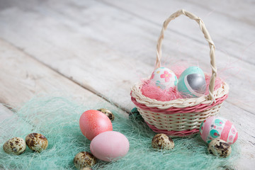 Easter background, Easter eggs.