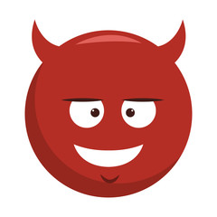 Devil emoji cartoon vector illustration graphic design
