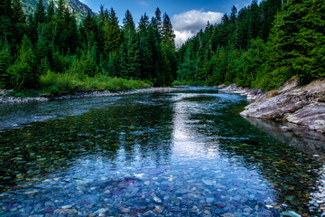 Beautiful Summer Day in Glacier National Park, Montana