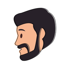 Man head cartoon vector illustration graphic design