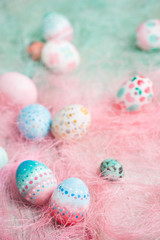 Easter background, Easter eggs.