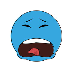 Fototapeta premium Emoji sad cartoon vector illustration graphic design