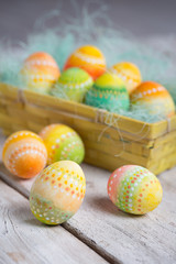 Easter background, Easter eggs.