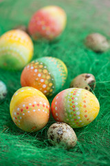 Easter background, Easter eggs.