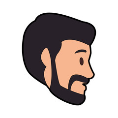 Man head cartoon vector illustration graphic design